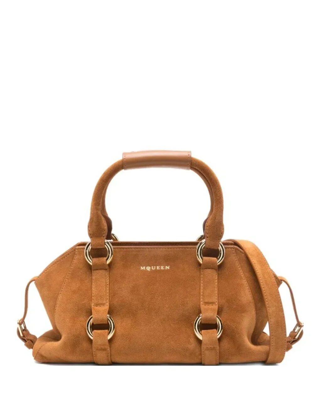 NWT McQueen Farringdon Authentic Medium Suede Bag